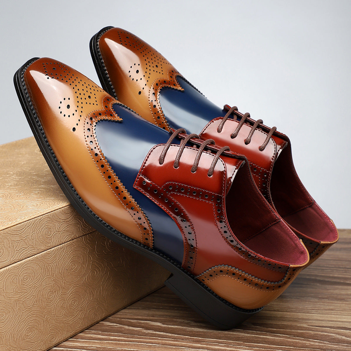 Men's Formal Trendy Fashion Retro British Style Men's Business Leather Shoes