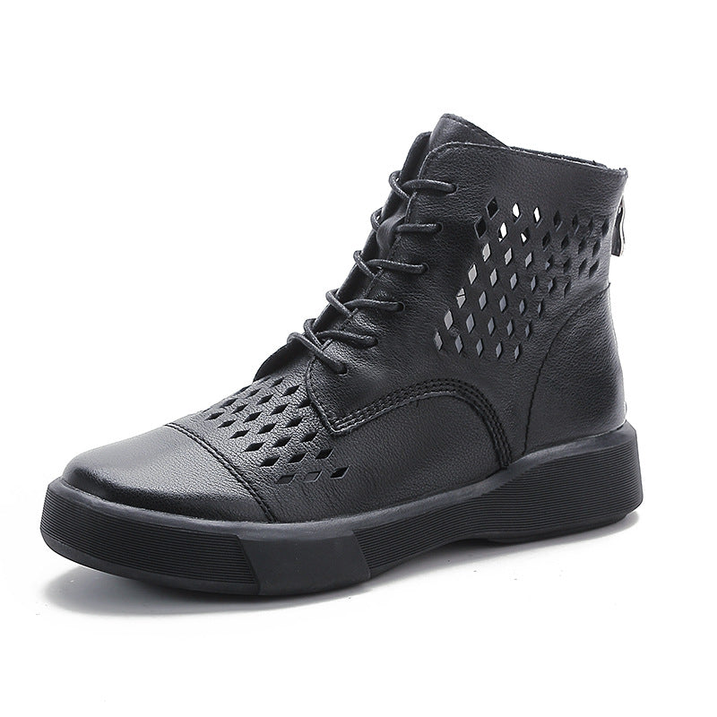 Women's Martin Hollow Soft Bottom Genuine Thick Boots