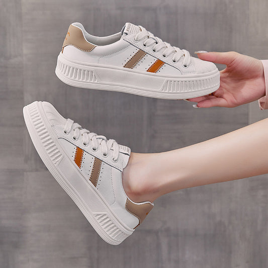 Women's Genuine Shell Head White Autumn Korean Casual Shoes