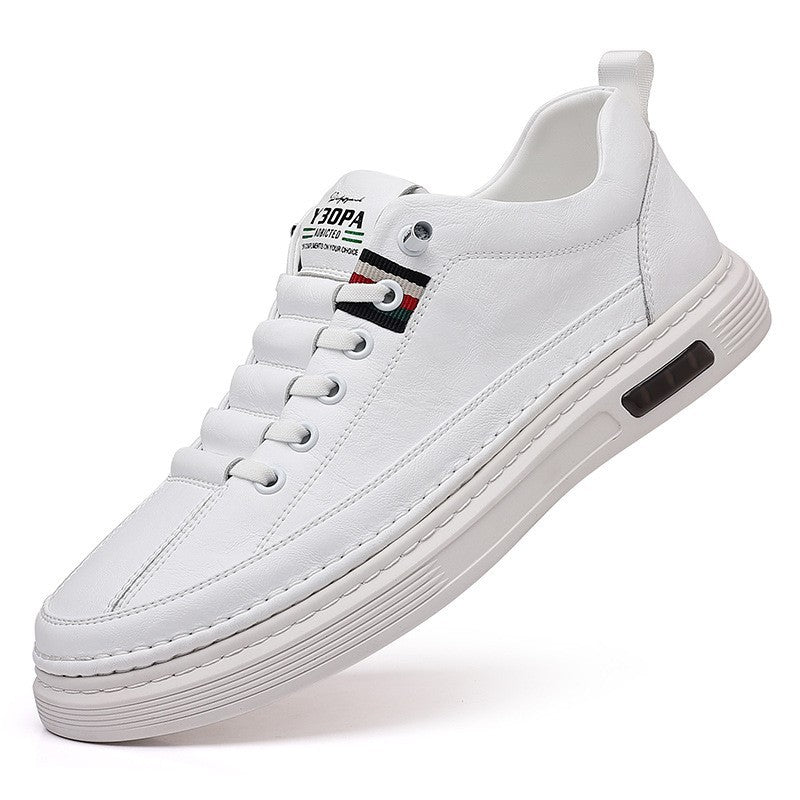 Men's Cowhide Soft Bottom Trendy Daily Sneakers