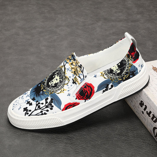 Men's Korean Style Leisure Trendy Board Low Top Canvas Shoes