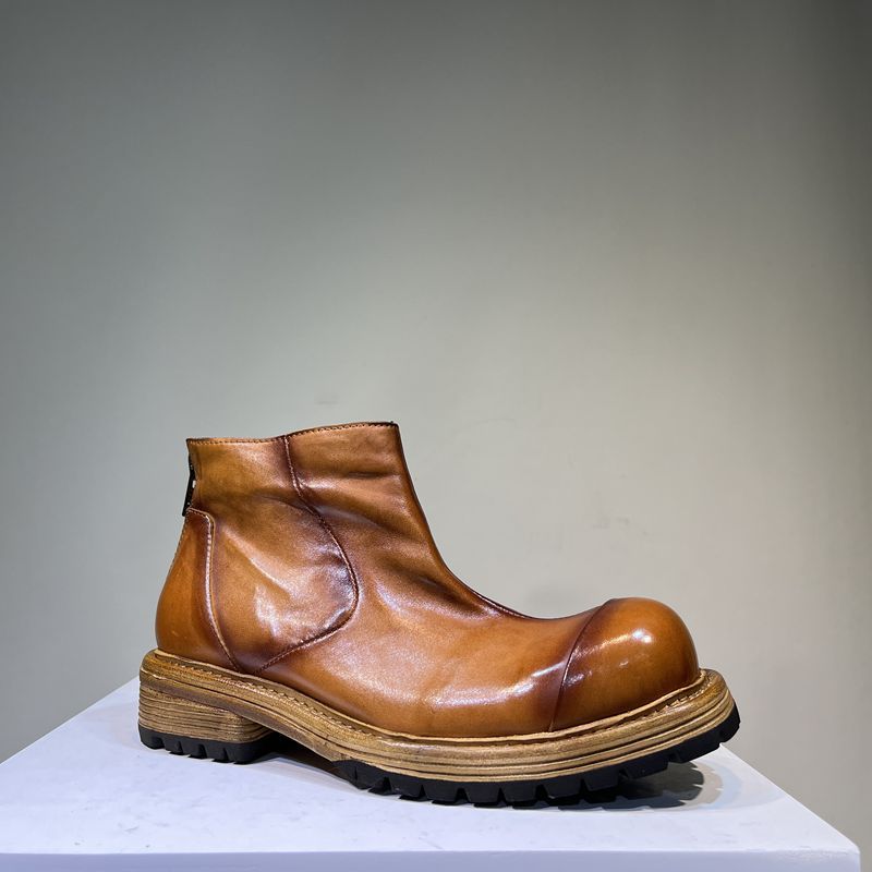Men's Horse Retro Washed Short Mendoza Chelsea Boots