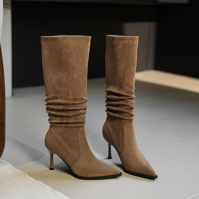 Women's Hot Sexy Stiletto Pointed Pile Style Big Boots
