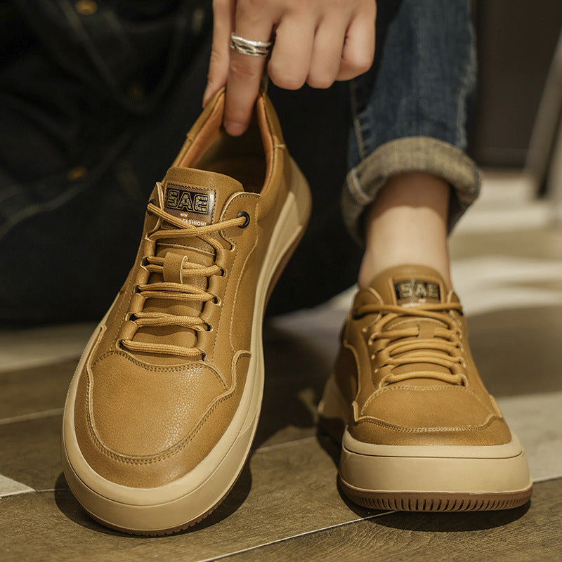 Men's Spring Platform Tide Fashion Breathable Casual Shoes