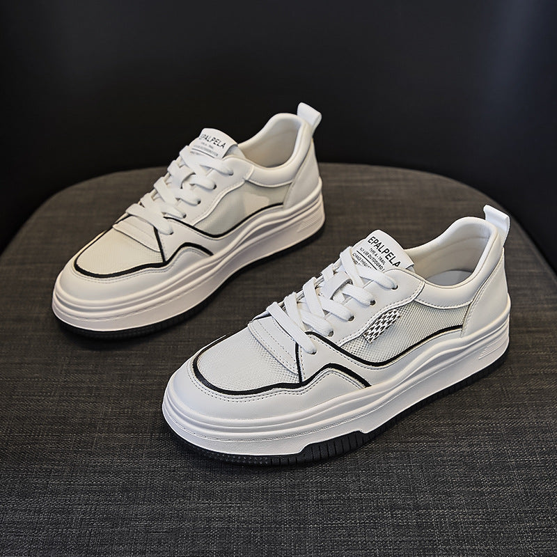 Women's Genuine Mesh White For Summer Breathable Slimming Casual Shoes