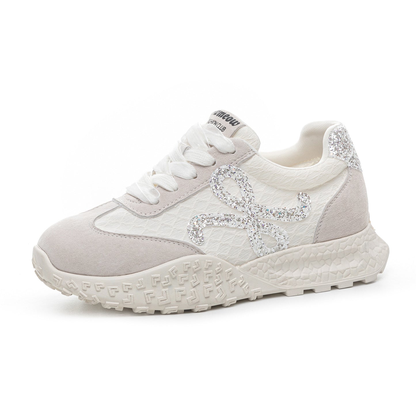 Women's Platform Dad Height Increasing White Casual Shoes