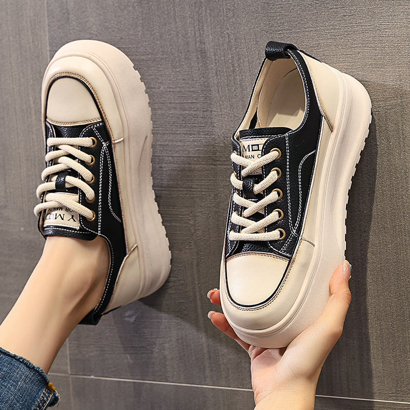 Platform White Female Autumn Wild Niche Casual Shoes