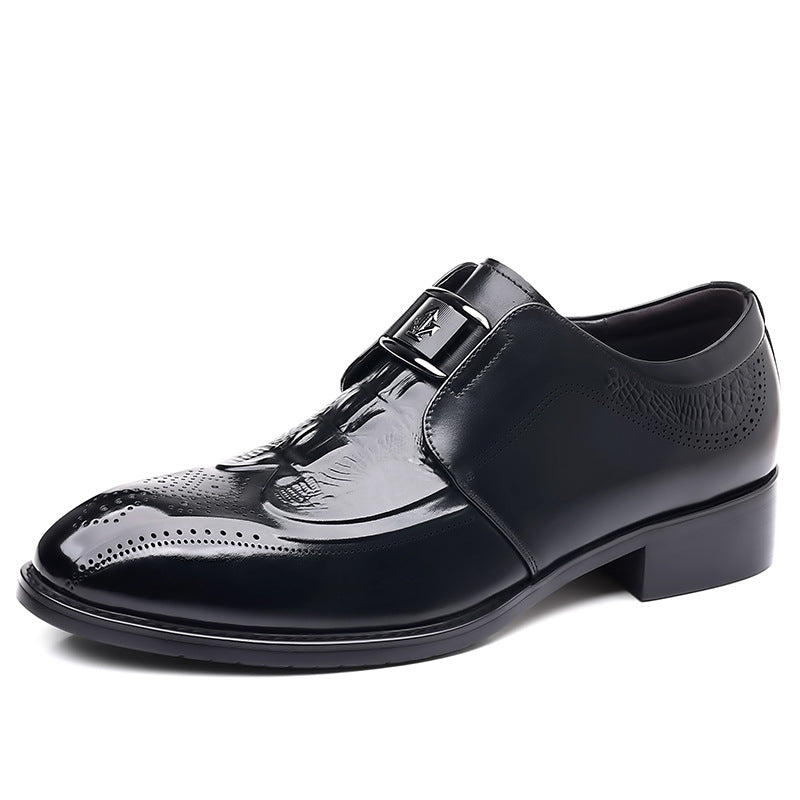 Men's Cowhide Spring Genuine Business Formal Wear Leather Shoes