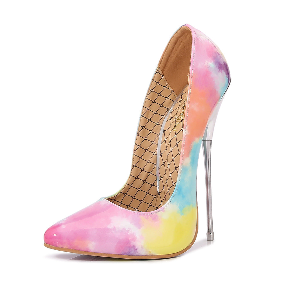 Women's Plus Size Artistic Pattern High Stiletto Women's Shoes