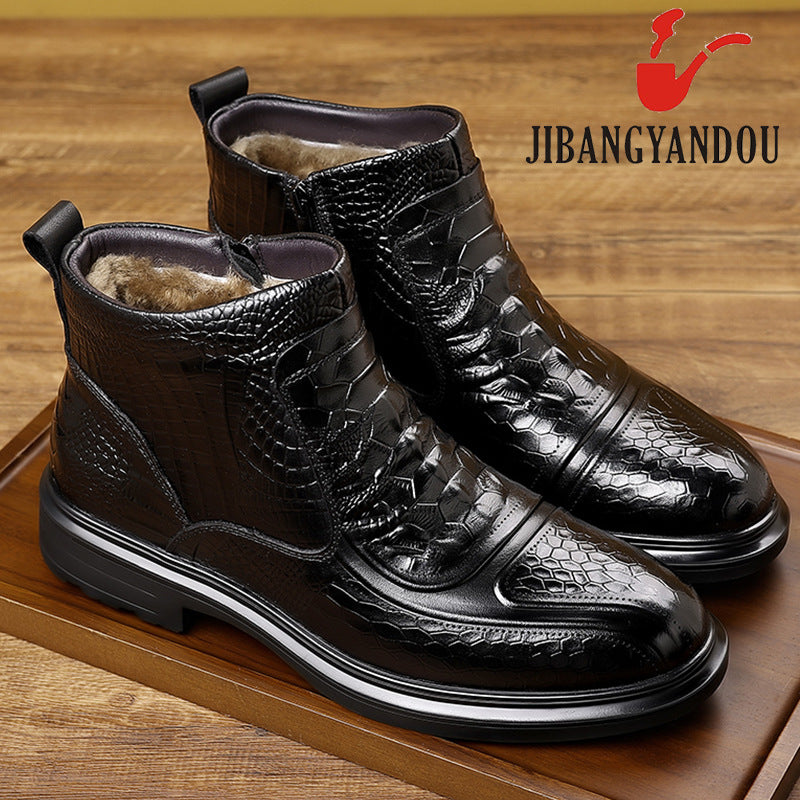 Bottom First Layer Cowhide Inner Double Men's Casual Leather Shoes