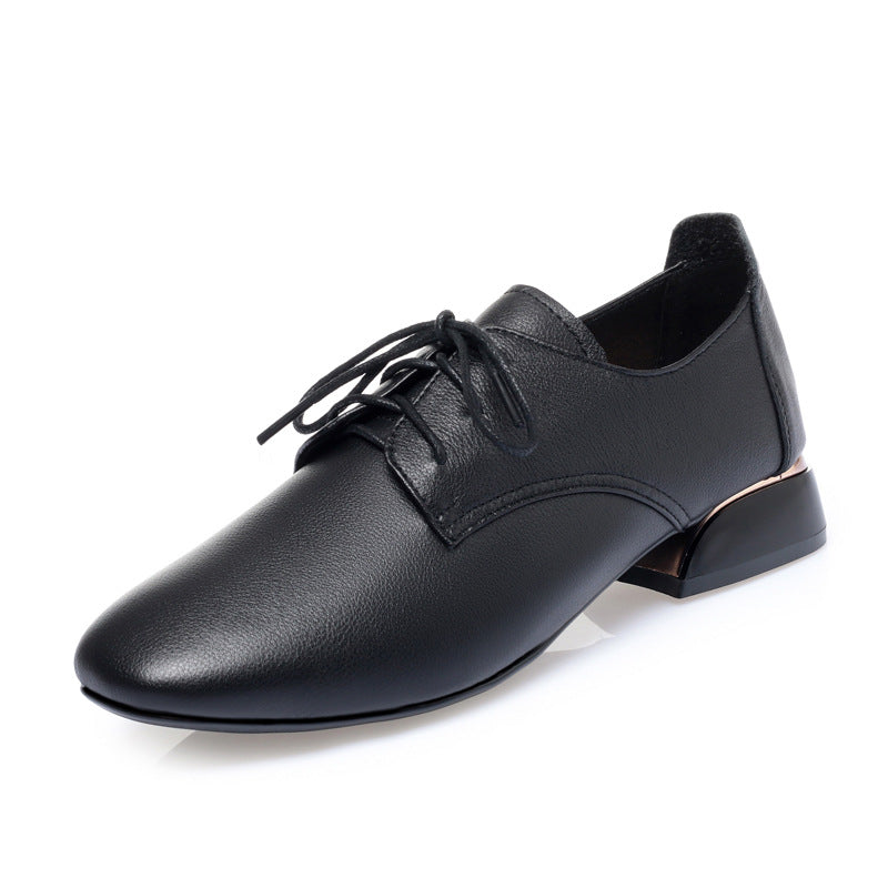 Women's Chunky Spring Round Toe Mid Soft Women's Shoes