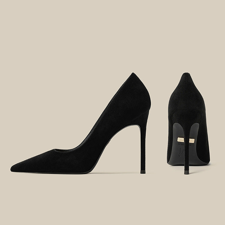Women's Lady Like Woman Stiletto Man Attracted Black Heels