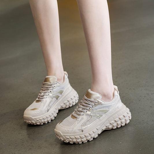 Women's Bottom Breathable Resin Sole Leisure Tank Sports Sneakers