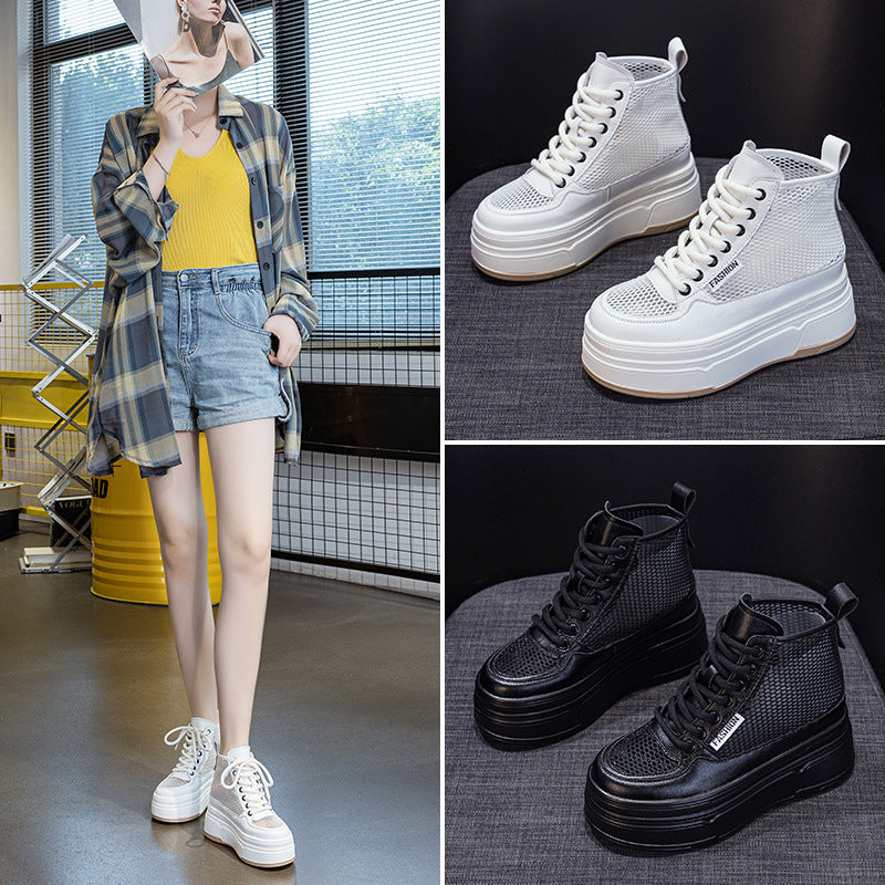 Women's Mesh Platform Martin Summer Breathable Comfortable Sports Casual Shoes