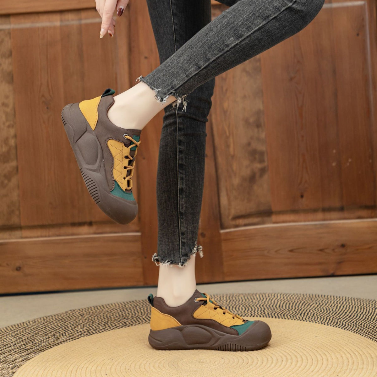 Women's Cute Retro Big Head Spring Fashion Soft Bottom Pumps Large Women's Sports Shoes