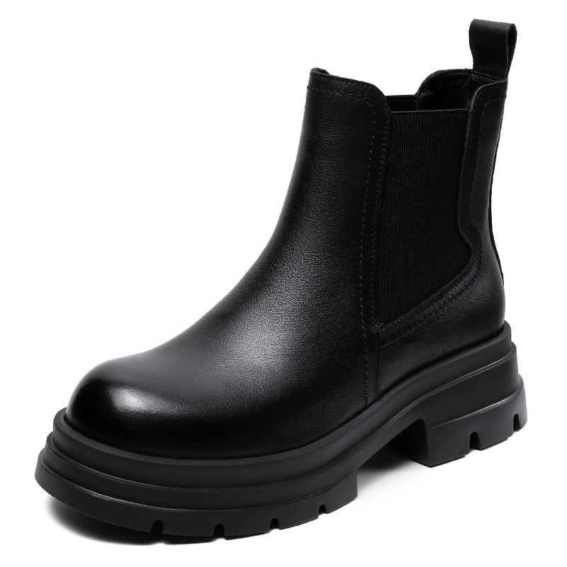 Women's British Style Chelsea Ankle Trendy Smoke Boots
