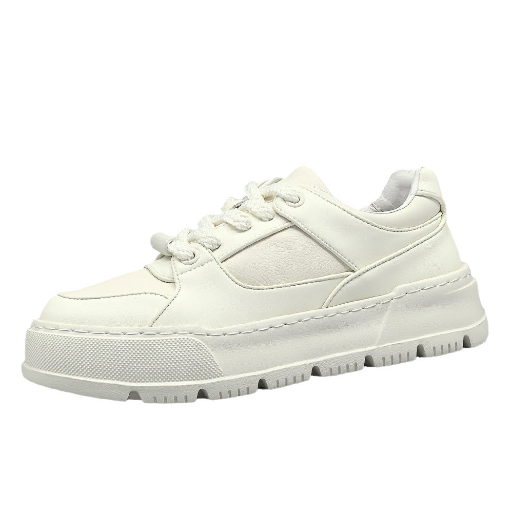 Men's Sports First Layer Cowhide Platform Hight Sneakers