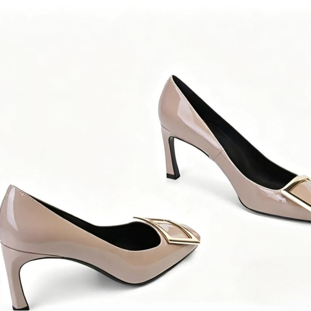 Women's Stiletto Metal Square Buckle High Niche Comfortable Light Luxury Not Heels