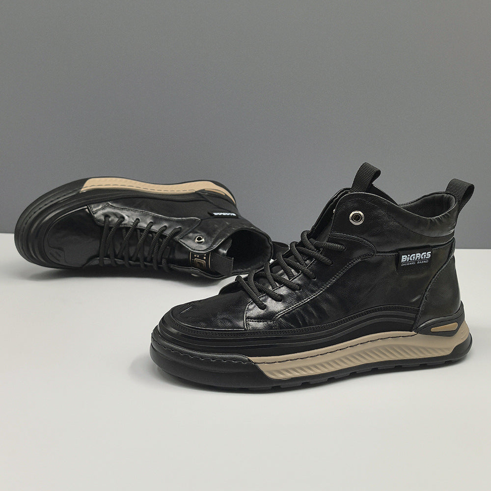 Men's Genuine Board Fashionable Fleece-lined Warm Sneakers