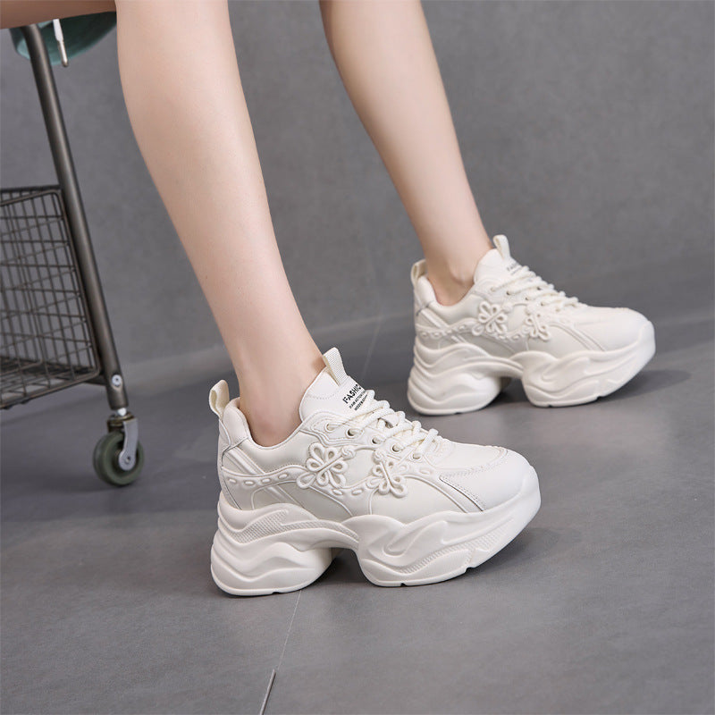 Women's National Style Authentic Clunky Autumn Small Height Women's Casual Shoes