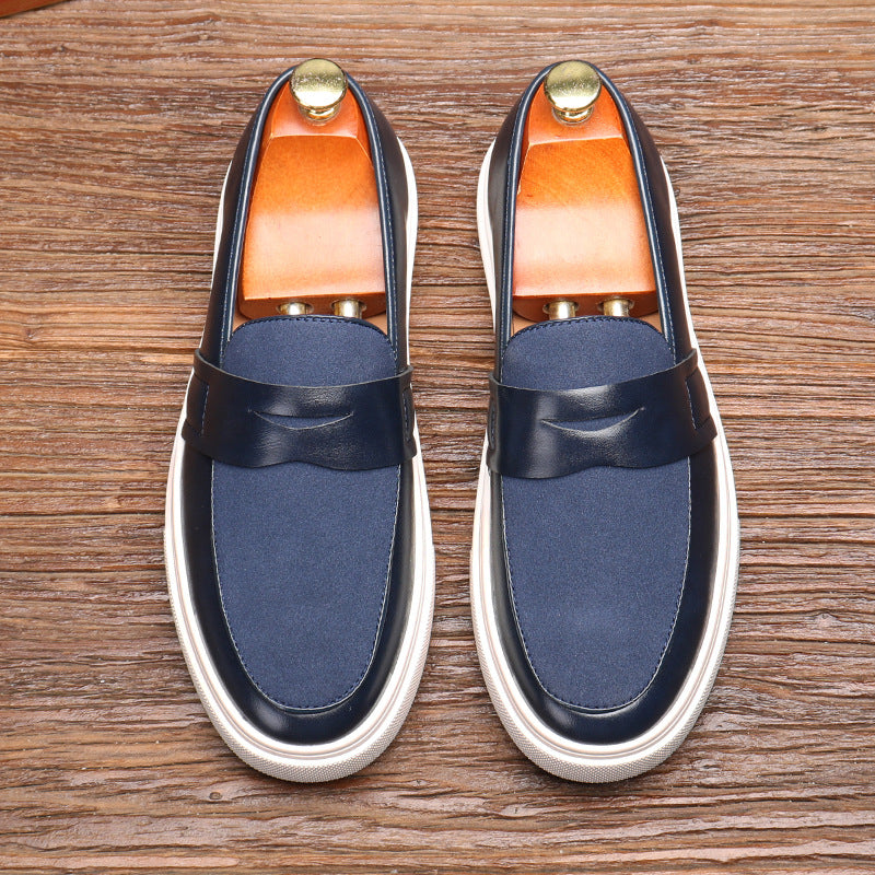 Men's Korean Style Trendy Platform Slip-on British Loafers
