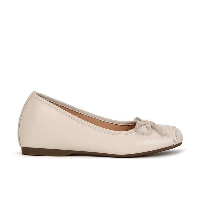 Women's Height Increasing Insole Bow Ballet Pumps Women's Shoes