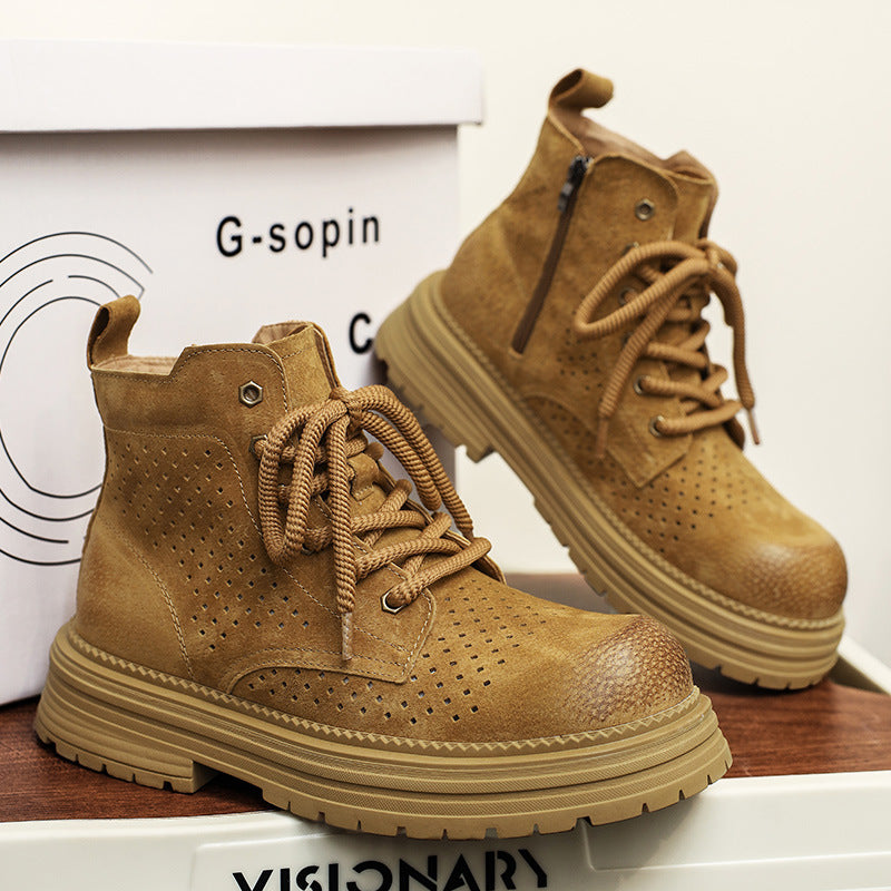 Men's Summer Breathable Couple Martin Versatile Thick Boots