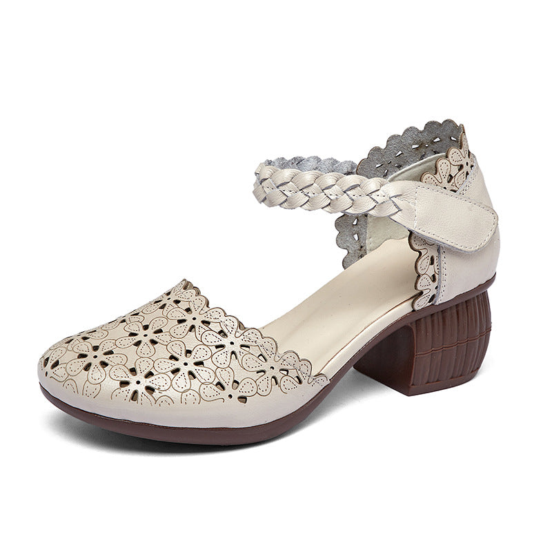 Women's & Men's Outer Wear First Layer Cowhide Mother Chunky Men's Shoes
