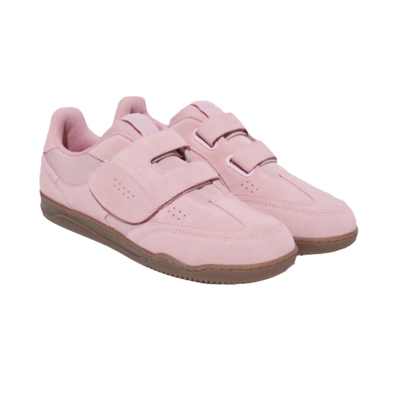 Women's Cowhide Version Niche Velcro Round Toe Sneakers