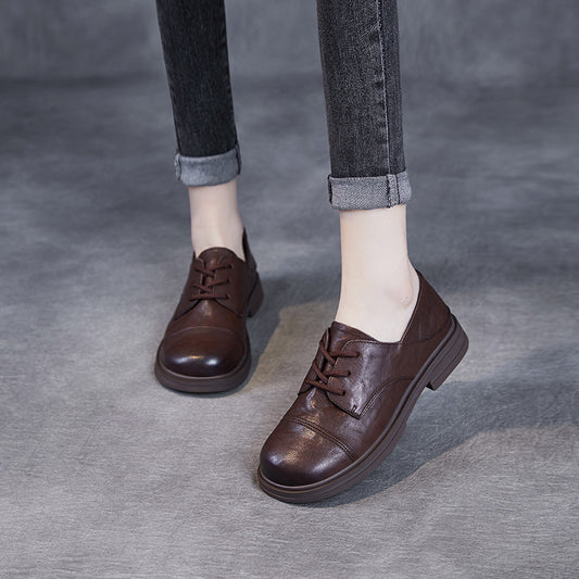 Women's Beautiful Natural Color Authentic Spring British Loafers