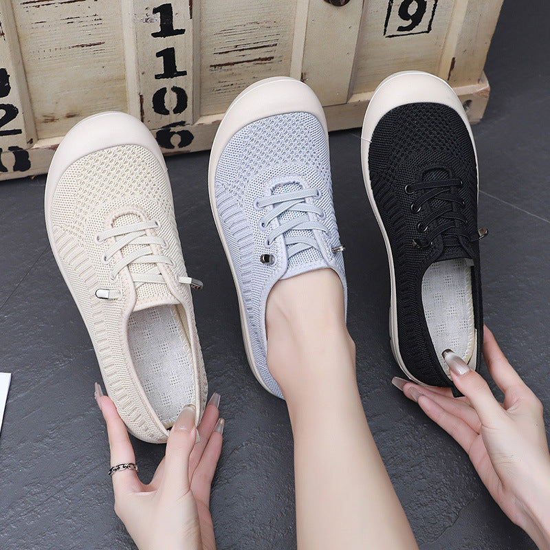 Women's Old Breathable Soft Bottom Lightweight Comfortable Slip-on Casual Shoes