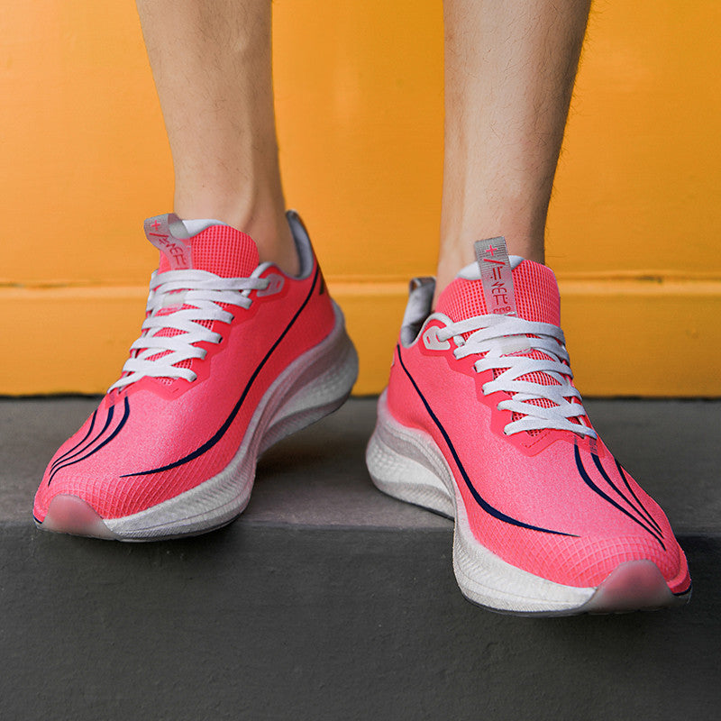 Rabbit Pink Popcorn Mesh Couple Breathable Sneakers