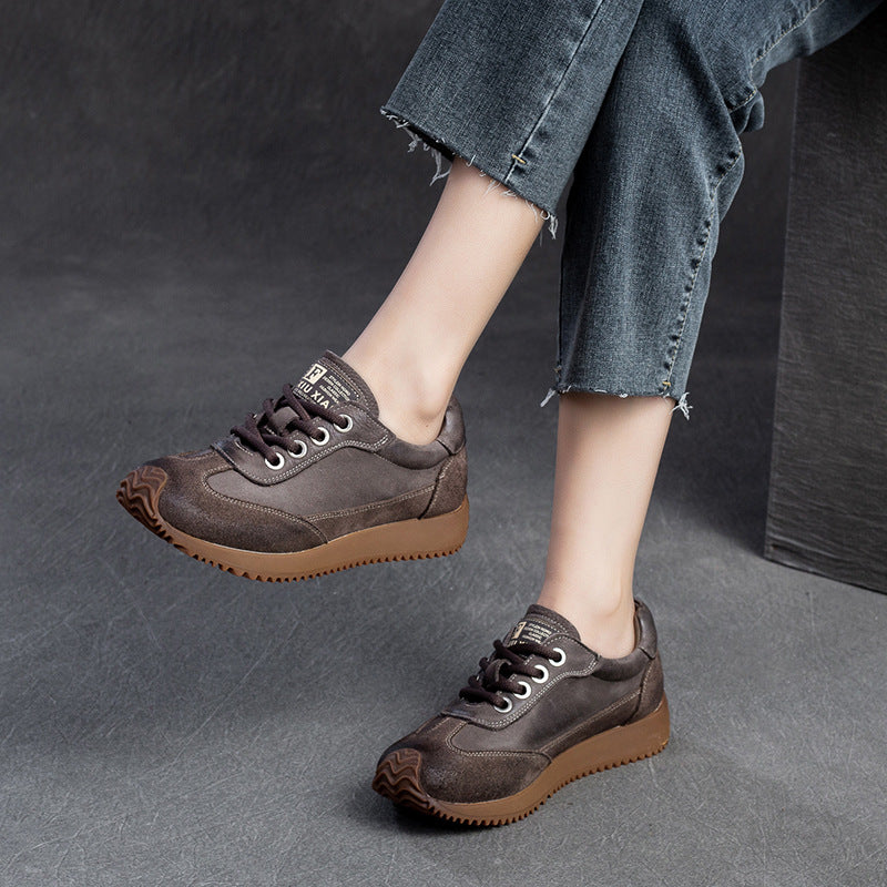 Women's Style Clunky Niche Pumps Flat Bottom Casual Shoes