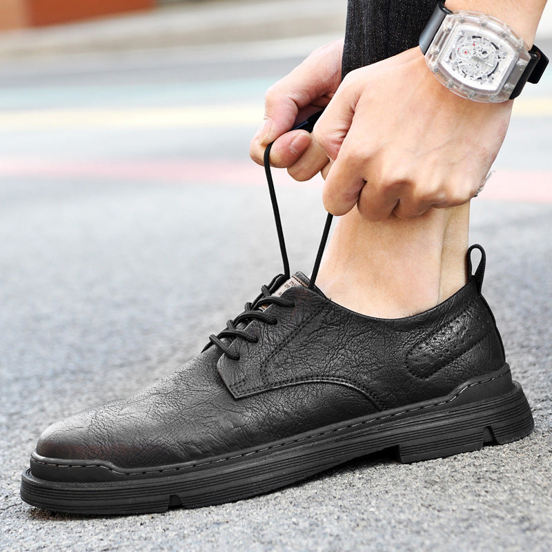 Men's Korean Style Versatile Black Spring Outdoor Men's Casual Shoes
