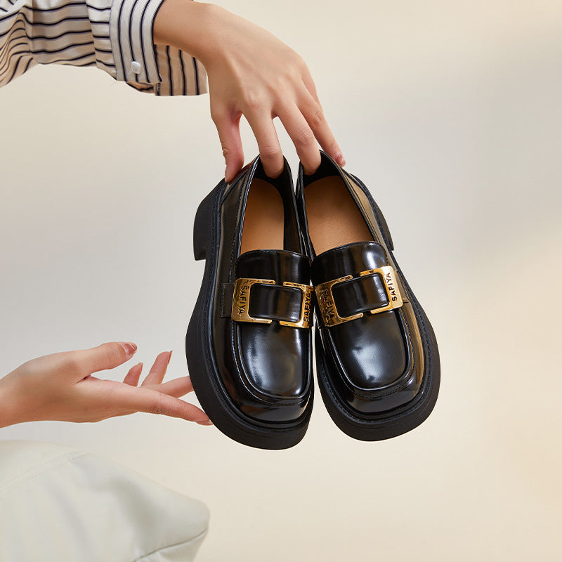 Women's Autumn Buckle Soft Bottom Fashion British Loafers