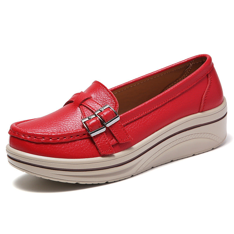 Women's Wedge Plus Size Slip-on Single-layer Round Casual Shoes