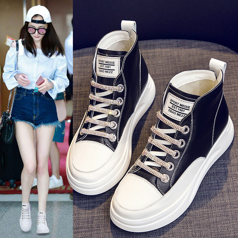 White Fleece-lined Not Stuffy Feet Fashion Casual Shoes