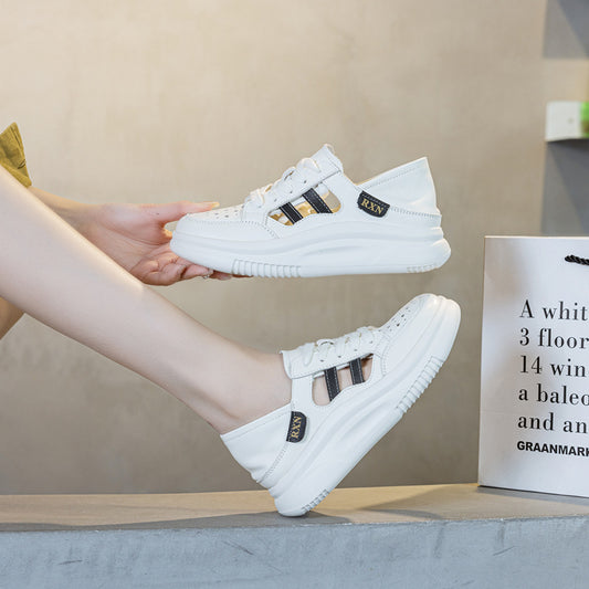 Women's & Men's Summer Breathable Closed Toe Hollow Two-way Men's Shoes