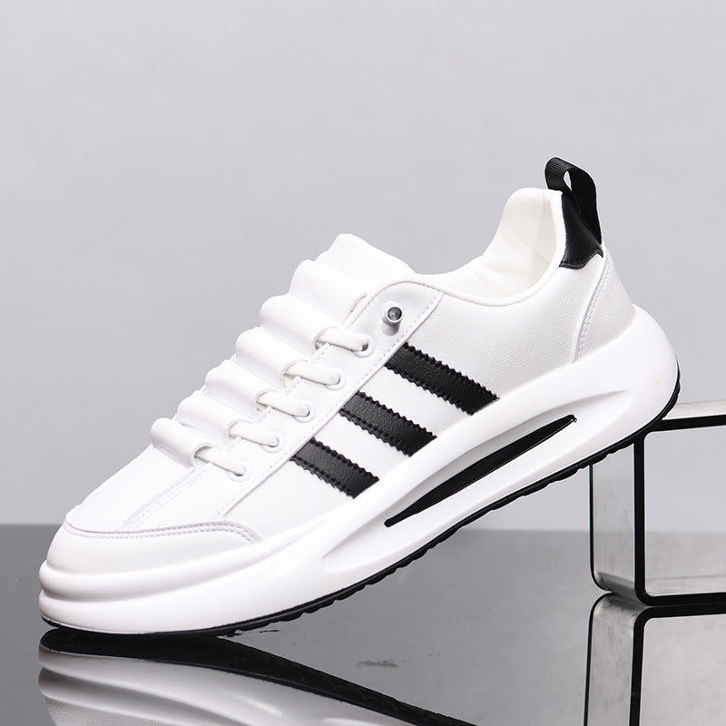 Men's Breathable White Board Couple Heightened Green Casual Shoes