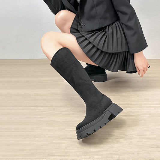 Women's Plus Size Fat Thick Legs Height Increasing Boots