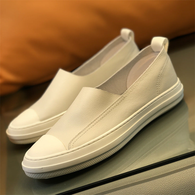 Men's Slip-on White Summer Breathable No Lining Sneakers