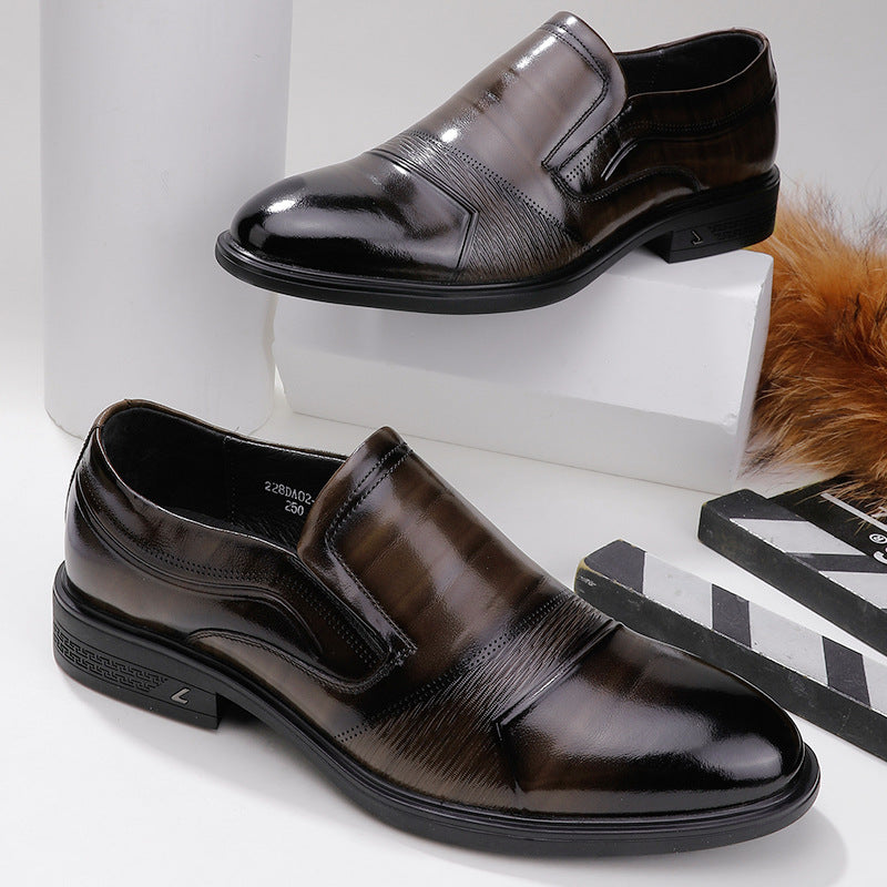 Men's Summer Slip-on Business Formal Wear Top Layer Casual Shoes