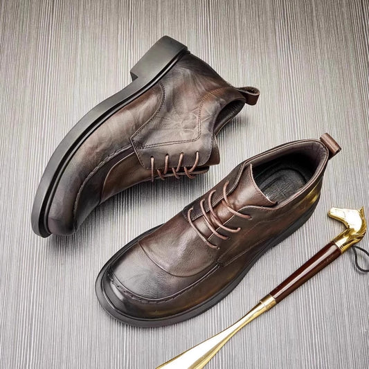 Men's Martin Autumn Thick Bottom Trendy Retro Leather Shoes