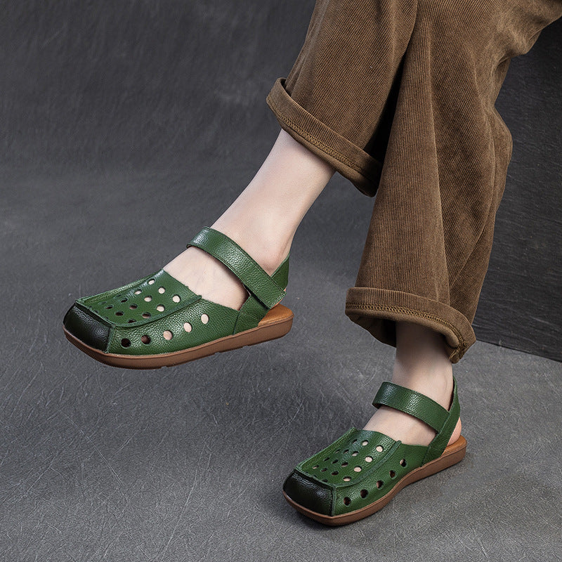 Women's Breathable Velcro Flat Bottom Comfort Mother's Sandals