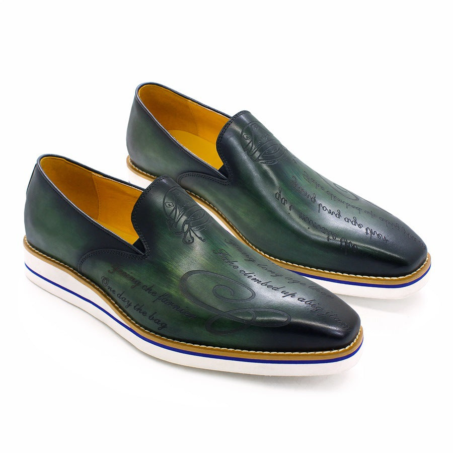Men's Fashion Comfortable Flats Handmade Classic Office Leather Shoes