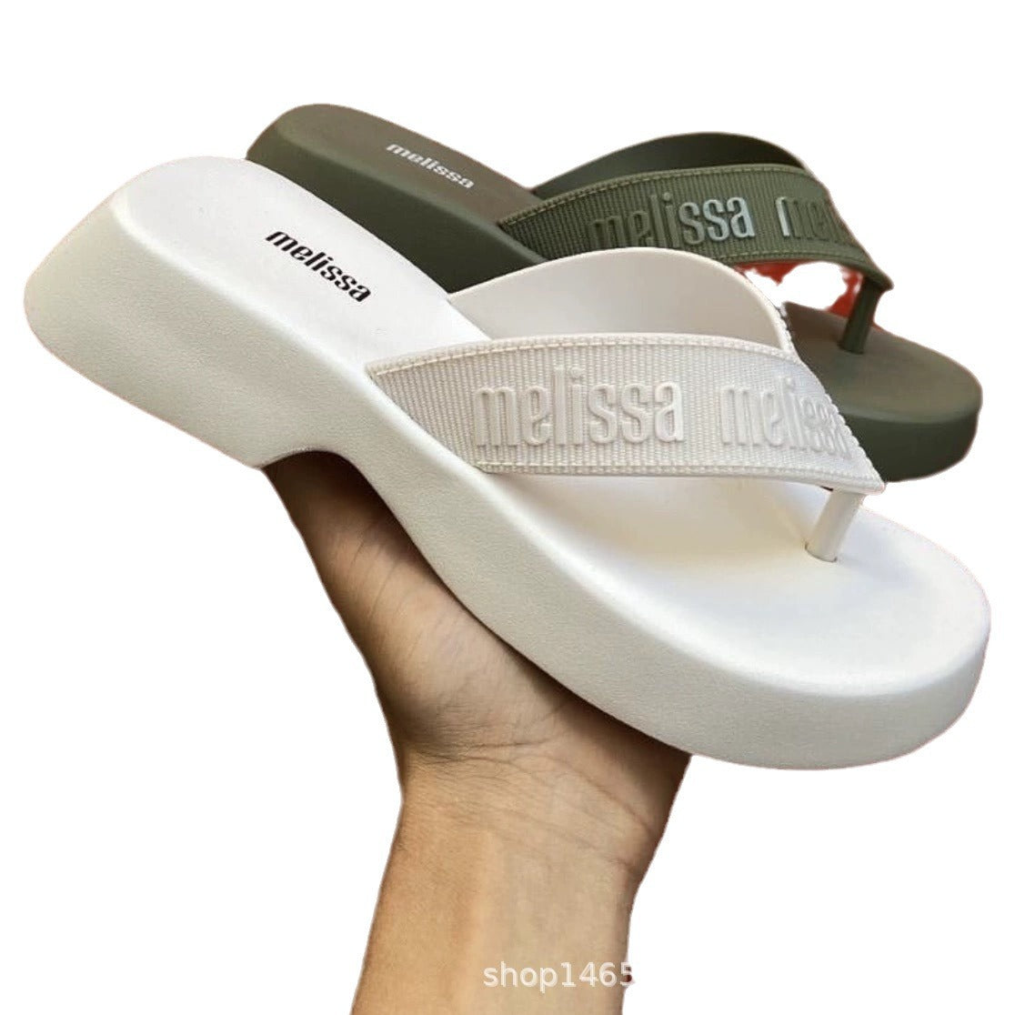 Women's Melisa Fashion Outdoor Lightweight Mid Flip-flops Heels