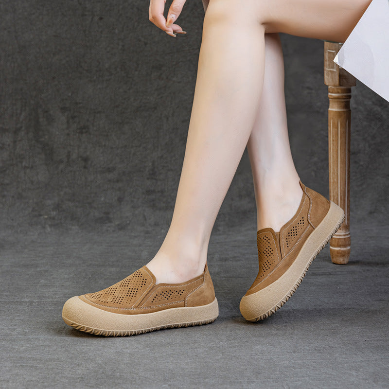 Women's Authentic Pumps Hollow Hole Slip-on Flat Soft Casual Shoes