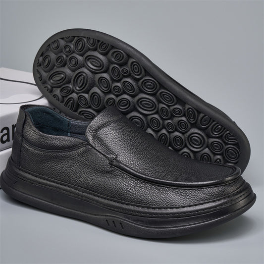 Men's Fat Feet Wide Toe Pure Cowhide Outdoor Leather Shoes