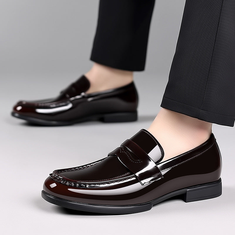 Men's Fashion Doug Glossy One Pedal Formal Leather Shoes