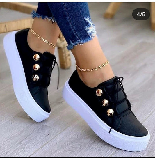 Women's Plus Size Pumps Round Head Thick Casual Shoes